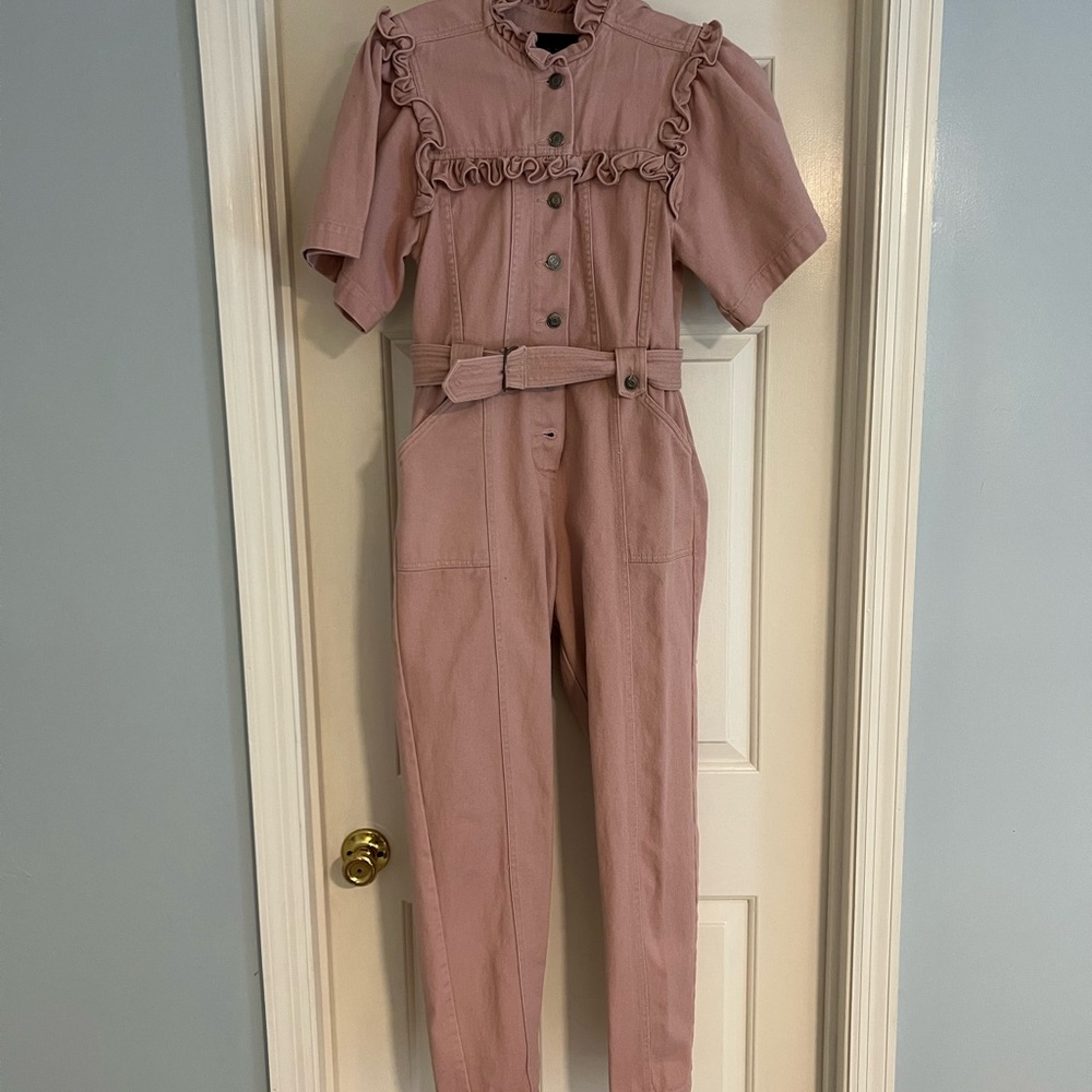 Pink Ruffled Jumpsuit